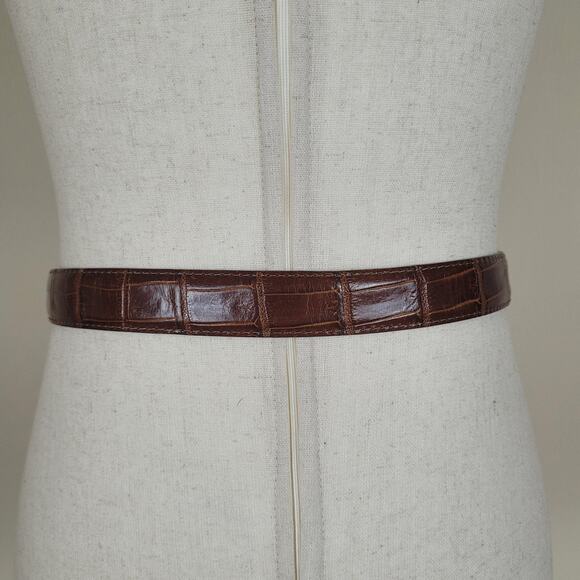 VTG Brighton Belt Medium Brown Leather Museum Collection Sun Moon 90s Western - Picture 4 of 10